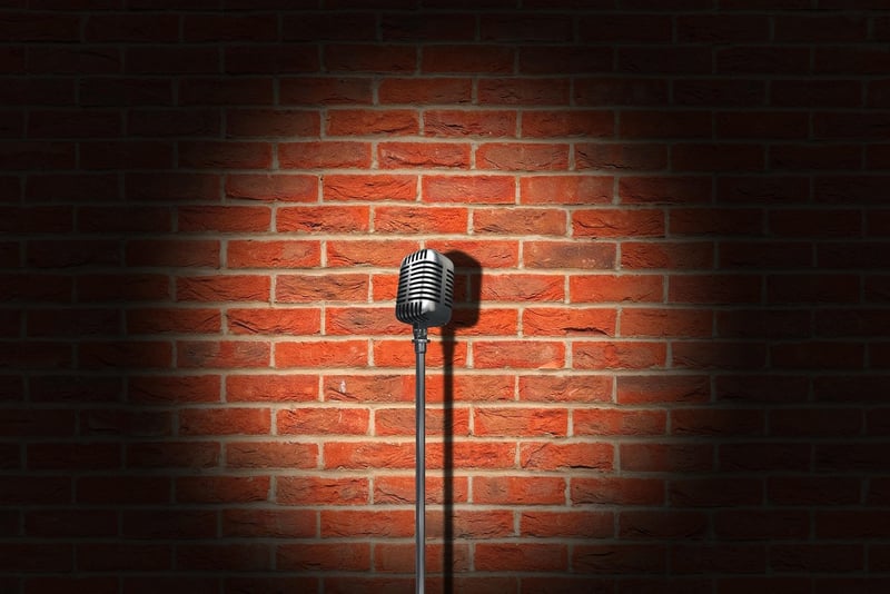 Comedian performing stand-up comedy